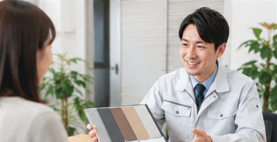 塗料について相談するイメージ